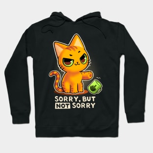 Sorry but not sorry - Sassy Cat - Cute but rude Kitty Hoodie